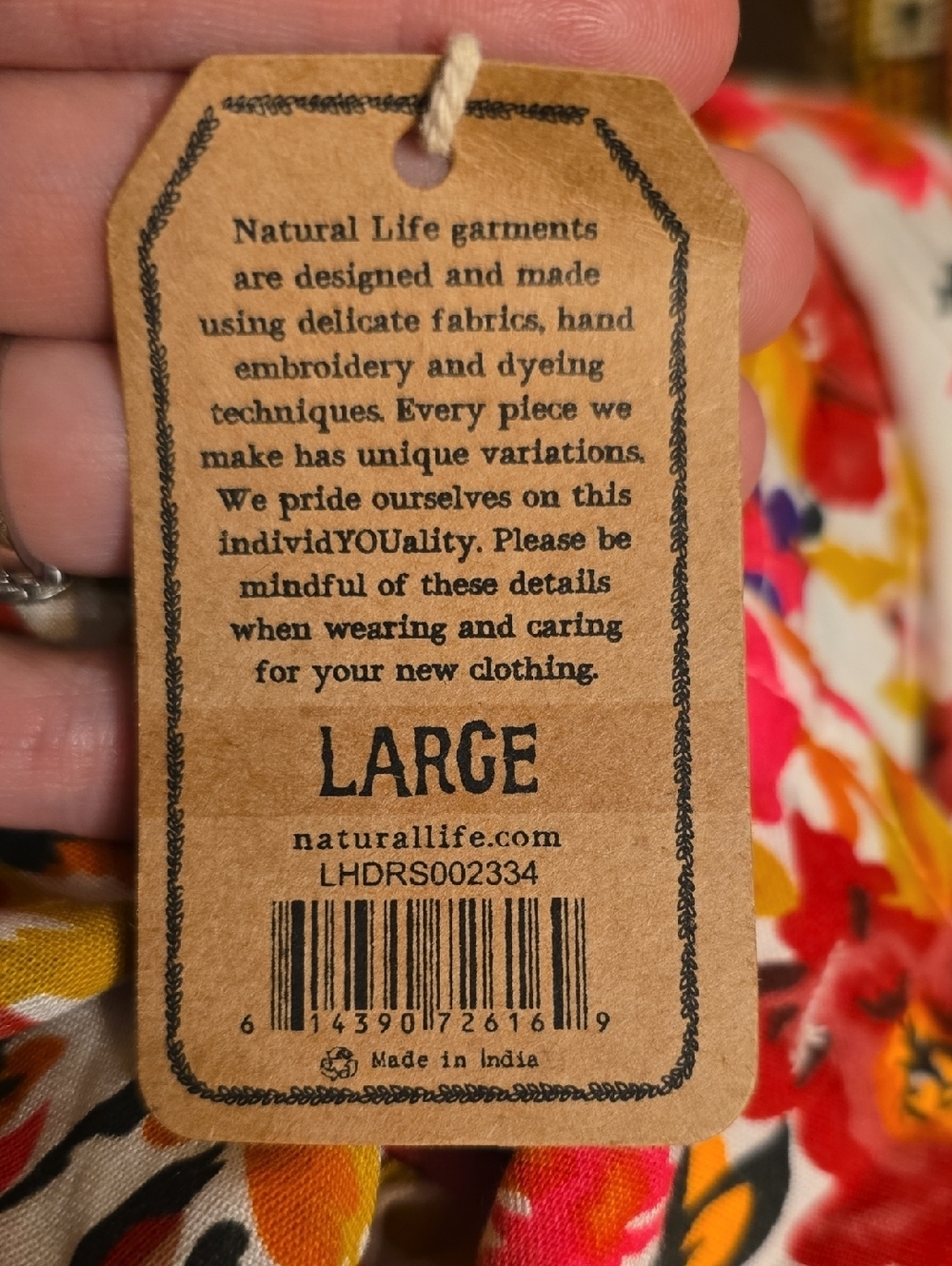 Natural Life Floral Boho Tiered Mini Dress - Size Large - Picture 16 of 16